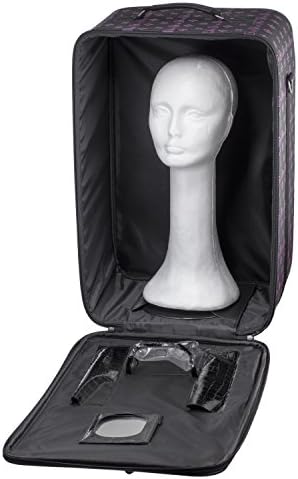 Wig Travel Box 21" with 19" Head (Purple/Black Pattern)