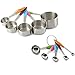 AEDILYS 10 Piece Best Measuring Spoons/ Measuring Cups for Dry & Liquid Ingredients （Free Egg Separator） - Ergonomic Design With Slip Resistant Silicone Handles - Perfect for Baking & Cooking (colour)