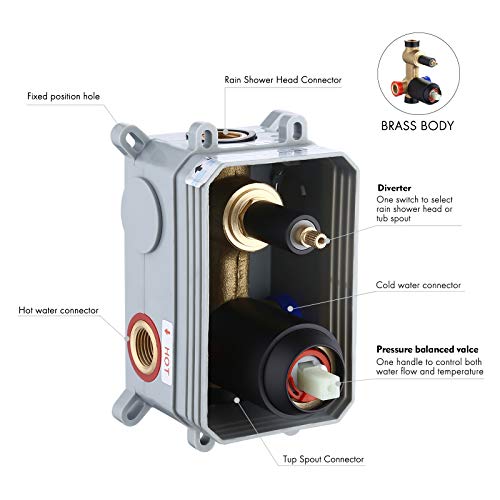 KES Tub and Shower Faucet Set Shower System with 10Inch Rain Shower