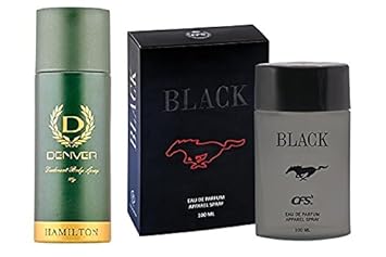 CFS Black Perfume and Denver Hamilton Deodorant, Combo of 2