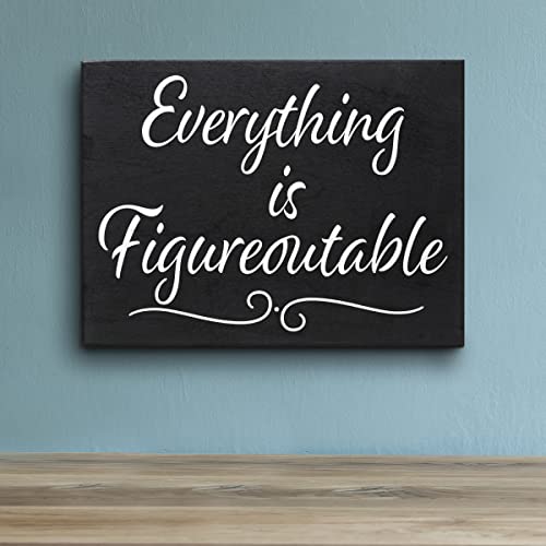 JennyGems Everything Is Figureoutable Sign, Office Decor, Desk Decor
