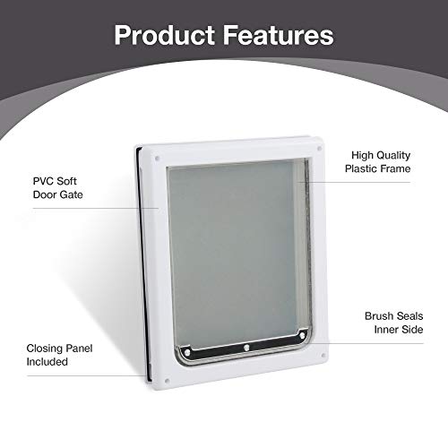 Pet Flap Door for Dogs 2 Ways Locking Pet Flap Door Wall Entry Pet Door