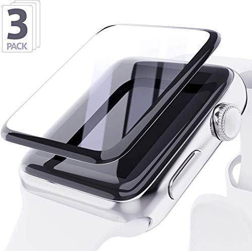 Screen Protector Compatible with 3D Apple Watch 44mm (iWacth 4 Compatible) Curved Tempered Glass Screen Protector with Max Coverage Anti-Scratch Anti-Bubble HD Clear LCD Cover Premium Guard 3-Pack - Thumbnail 7