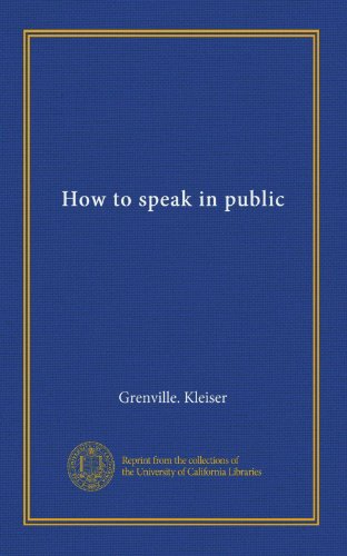 How to speak in public