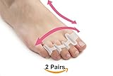 Toe Separators for Bunions Plantar Fasciitis Hammer Toes Yoga Sports By Toe Spacers Pro - Original Gel Toe Stretchers Straightener Spreaders pads - Small Toe Protectors For Men Women - Stop Foot Pain