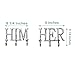Bliss & Dane His and Hers Towel Hooks for Bathrooms | Set of 2 HIM and HER | Towel Racks for Bathroom |6 Robe Hooks | Bathroom Organizer | Wall Mounted | Bathroom Towel Rack | His and Hers Gifts