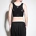 Breathable Super Flat Les Lesbian Compression 3 Rows Central Clasp Chest Binders (XXL, Black)