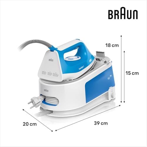 CareStyle 1 - Centrale Vapeur Compacte avec Double Steam, Semelle Super Ceramic FreeGlide 3D, Réservoir 1,5L, Repassage Rapide et Sûr, Bleu (IS1012BL)