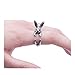 Zealmer Antique Silver Bunny Wrap Ring Vintage Handmade Animal Rabbit Rings for Women