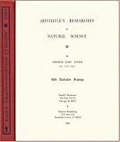 Aristotle's Researches in Natural Science, Lones, Thomas East, 157898498X