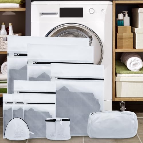 10 PCS Bolsas para Lavar Ropa Delicada,RUISTLI Laundry Bag Clasificación Hay Bolsa Lavanderia Universales,Bolsa de Lavandería de Ropa Interior,Bolsa Lavanderia Cremallera de Gran con Capacidad