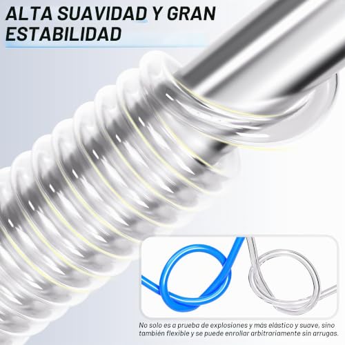 TAILONZ PNEUMATIC Transparent 8mm or 5/16 OD 5mm ID Polyurethane PU Air Hose Tube Kit 10 Meters 32.8ft