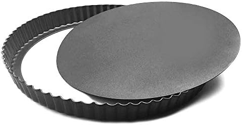 Tart Pan, Quiche Pans,JACKSUN Non-Stick 8in Removable Loose Bottom Carbon Steel Tart Pan,Easy To Operate And Clean. ¡­