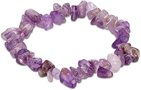Alipeia Multi Colored Nature Stone Originality Classic Rope Chain Bracelet (Purple)