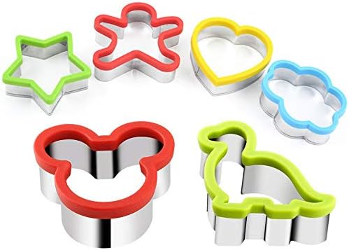 Stainless Steel Sandwiches Cutter, Mickey Mouse & Dinosaur Cookie cutter & Star Flower Heart People Shapes Biscuit Cutter -Food Grade Biscuit Mold Cookie Cutter for Kids Suitable for Cakes and Cookie