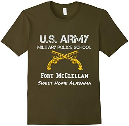 Mens US ARMY MP SCHOOL FT MCCLELLAN TSHIRT 3XL Olive
