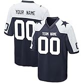 Custom Football Jerseys Personalized Team Name Number Stitched Printed American Shirts for Women Men Kids