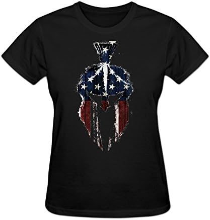 Bemibina American Flah Spartan Molon Labe Women's T-shirt XL Black