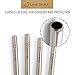 2 Reusable Stainless Steel Metal Straws with Case - Drinking Straws 8.5