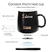 BeEcone Store 2 in 1 Wireless Heating Mug Warmer & Charger,Support All Devices Enables Qi Standard Intelligent Constant Temperature (about 122℉/50℃) for Home & Office (Black)