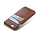 Slim Credit Card Holder, Thin PU Leather Front Pocket Travel Wallet Brown