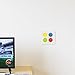 Arcade Light Switch Plate Cover, (White/Red,Blue,Green,Yellow) Double Switch, 2-Gang Standard Size Rocker Wall Plate, Game Room Decorator, Kid Bedroom Wallplate, Faceplate Replacement