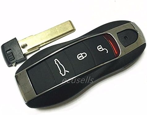 Ecusells Smart Remote Key Case Fob For Porsche Cayenne Panamera 4Buttons with small key