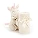 Jellycat Bashful Unicorn Soother Stuffed Animal, 13.5 inches- Security Blanket & Lovey for Babies - Baby Gift