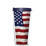 American Tumbler 24 OZ USA Wrap with Travel Lid, BPA Free & Lifetime Warranty