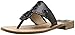Jack Rogers Women's Palm Beach Navajo Classic Sandal,Black/Black Patent,8 M