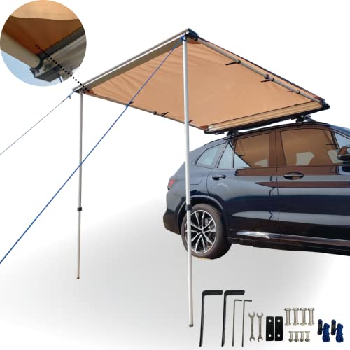 DANCHEL OUTDOOR Car Awning Camping Rooftop Tent Retractable, PU 3000mm