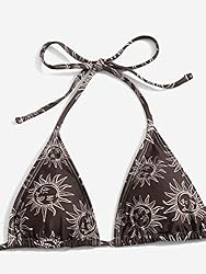 SOLY HUX Women's 3 Piece Swimsuits Print Halter