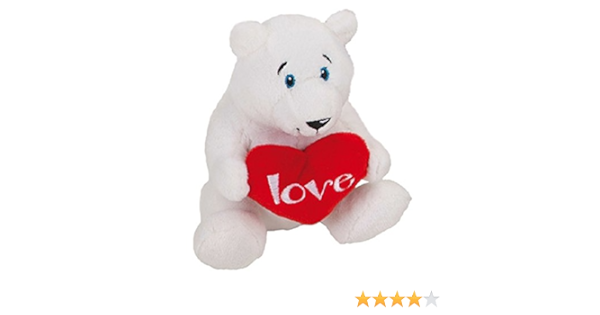 peluche de polar con corazon