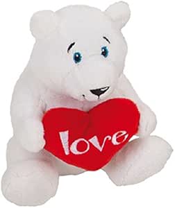 peluche de polar con corazon