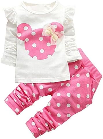 Baby Girls' Toddler Outfits Kids Clothes Spring Long Sleeve Shirt Top Pants Set