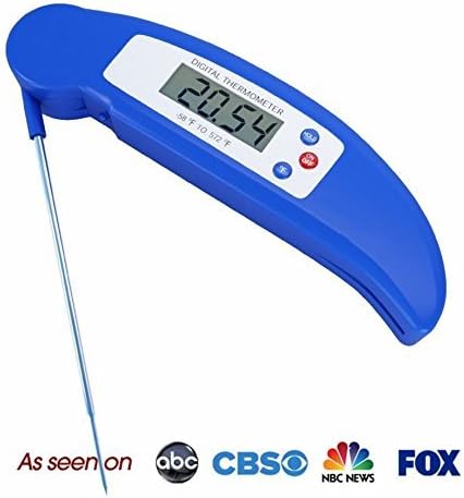 Professional Digital LCD Meat Thermometer - Instant Thermal Reading Food & Liquid, BBQ Grill, Smoking, Searing, Baking Roasting Frying - Steak, Chicken, Pork, Burgers, Fish & Game Meat