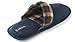 J. Fiallo Mens Faux Suede Scuff House Slipper With Plaid Trim Fabric Design In 4 Classy Colors