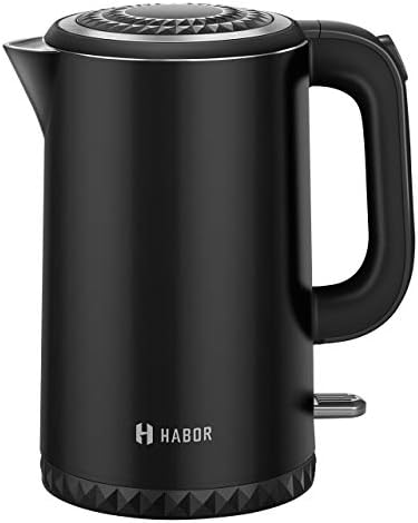 Habor Electric Kettle, 100% Stainless Steel Hot Water Water Boiler, 1500W 1.7L Fast Boiling Tea Water Heater, Auto Shut-Off & Boil-Dry Protection, 3-Year Warranty