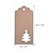 100 Pcs Kraft Paper Hollow Christmas Tree Gift Tags with String Christmas Wrapping Tags Blank Brown Gift Tag Vintage Craft Hang Tags with 100 Feet Jute Twine