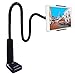 BONUSIS Tablet Holder, Cell Phone Holder Gooseneck Cellphone Stand Bolt Clamp with Bracket for Android Devices 4-10.6 Inches 360 Degree Rotating 27.5 Inches Flexible Arm [Black]