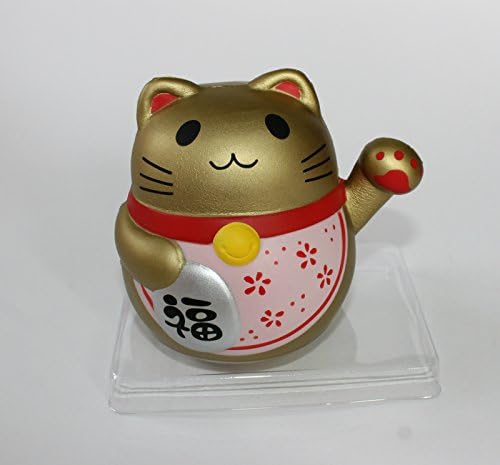 Chawa Maneki Neko Squishy Gold Cat Caramel Scent Japanese Lucky Charm Soft and Slow Rising