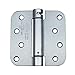Omar Hardware 4”X4” Adjustable Spring Hinges with 5/8”Radius Corner, Satin Nickel Pack of 1Hinge.