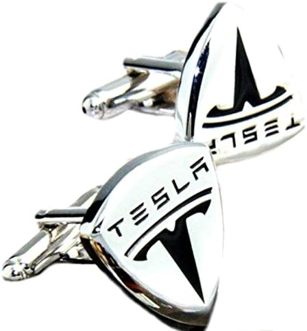 Tesla Logo SUV Auto Electric Car Cufflinks By Athena