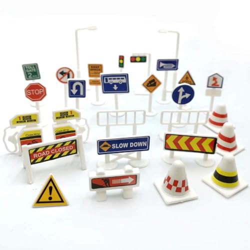 TERRIFI Play Road Tape for Toy Cars & Trains, 3 Rolls of Black Tape, Each 197 inch x 1.9 inch, Includes Traffic Signs, Sticks to Floors and Walls, Easy Cleanup, No Residue, Kids Gift