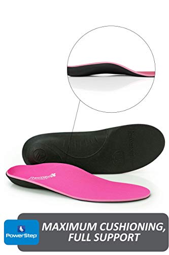 Powerstep Women’s PINNACLE PINK Shoe Insoles, Women’s 10-10.5 / Men’s 8-8.5
