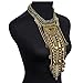 SUMAJU Statement Necklace, Beads Coin Fringe Statement Necklace Gold Tone Bohemian Ethnic Tribal Boho