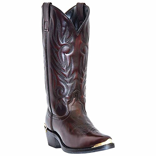 Laredo Mens Black Cherry Leather McComb R Toe 13in Cowboy Boots 12 EW