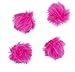 LUX ACCESSORIES Hot Pink Faux Fur Breast Cancer Pom Pom Hair Clip Set (5pc)