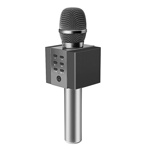 TOSING 008 Wireless Bluetooth Karaoke Microphone，Louder Volume 10W Power, More Bass, 3-in-1 Portable Handheld Double Speaker Mic Machine for iPhone/Android/iPad/PC (Black) - Thumbnail 7