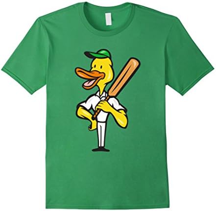 Men's Vintage Retro Cartoon Cricket Duck Player Tee 3XL Grass